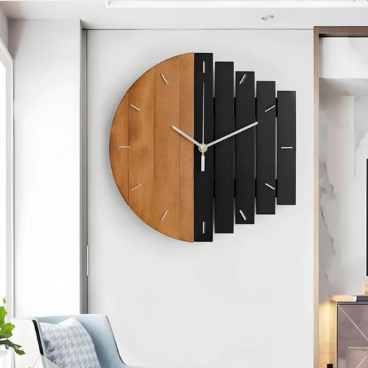 Big Rustic Wood Wall Clock For Home Decor - Befez