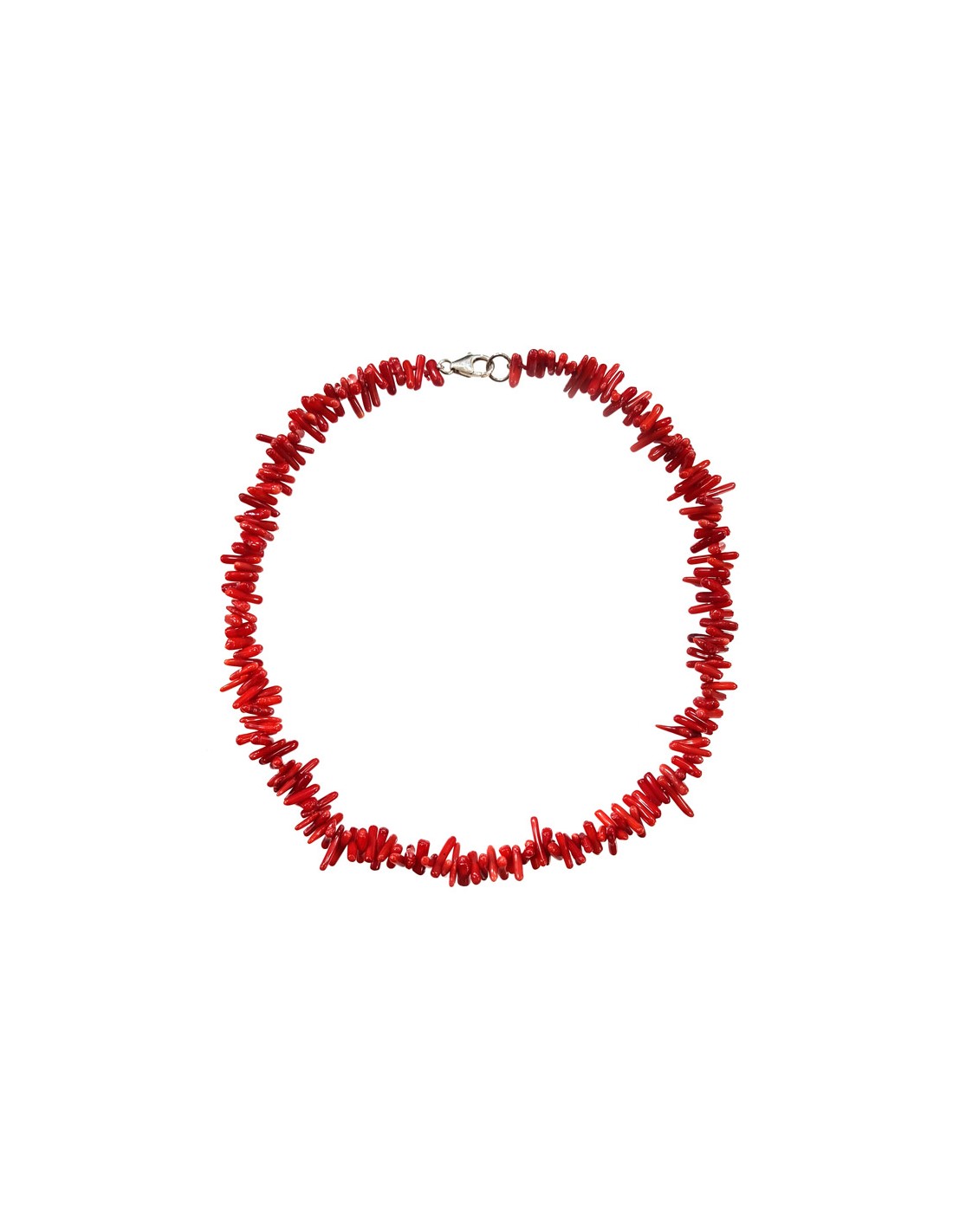 Bright Red Coral Pendant Necklace
