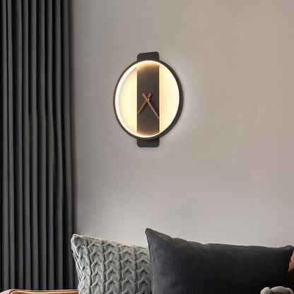 Stylish Round Clock LED Wall Light