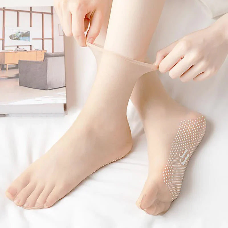 Befez | Thin, Grip Crystal Ankle Socks