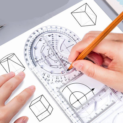 Practical 3-in-1 Math Ruler Set