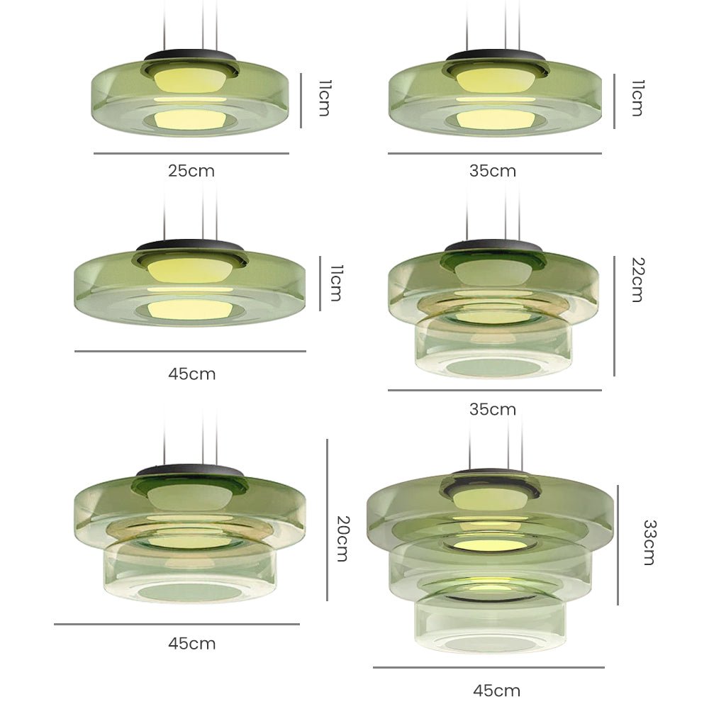 Contemporary Glass Hanging Lamp in Minimalist Design
