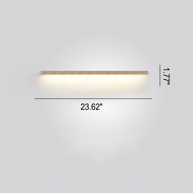 Natural Wooden Japanese LED Wall Lamp