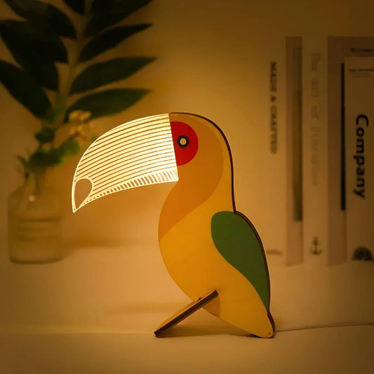 Cute Wooden Animal Desk Lamp - Befez