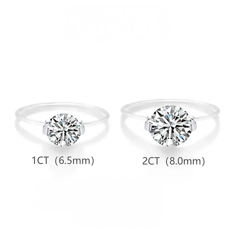 Befez | 1-2 Carat Moissanite Thin Band Engagement Ring