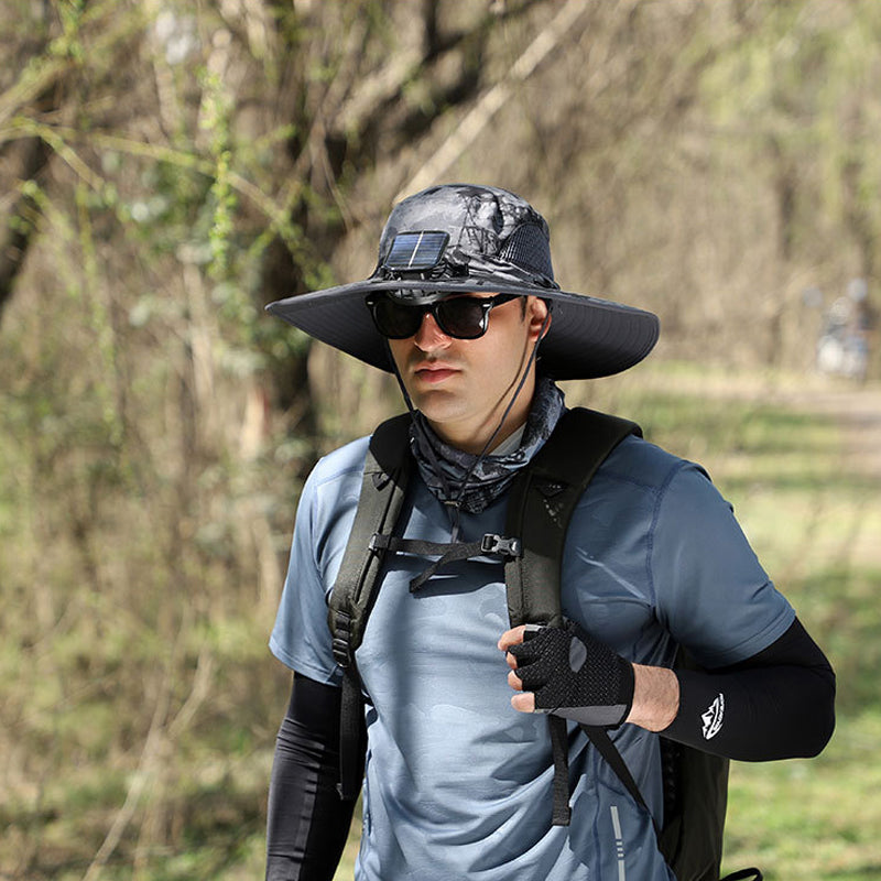 Waterproof Outdoor Fishing Cap with Solar Fan