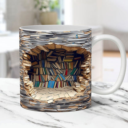 Colorful 3D Book Mug