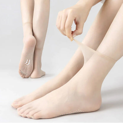 Befez | Thin, Grip Crystal Ankle Socks