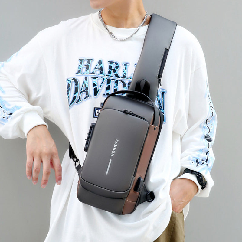 Secure USB Charge Crossbody Athletic Backpack Bag