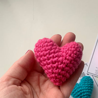 Cute Handmade Crochet Heart Pocket Token