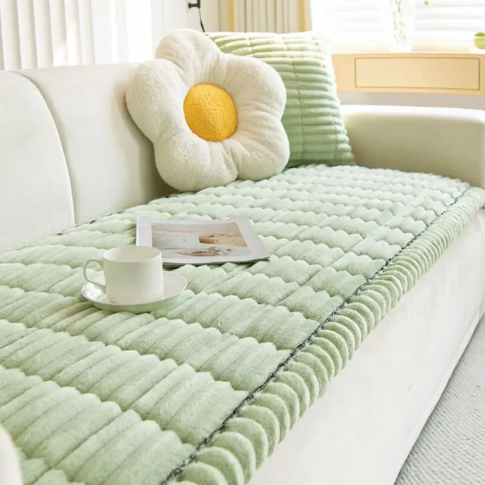 Soft Fleece Sofa Cover Slipcover Protector