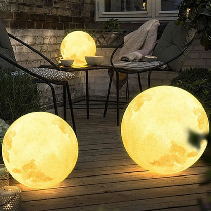Solar Powered Outdoor Moon Lamp