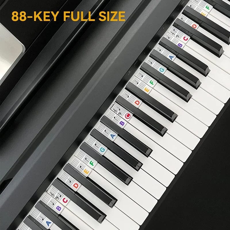 Reusable Piano Key Sticker Labels