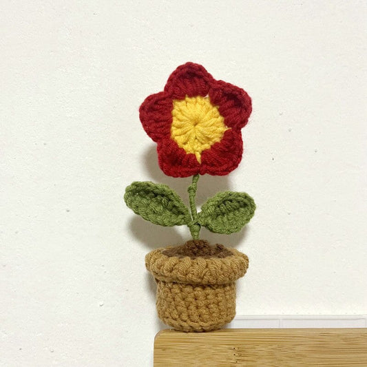 Colorful Knitted Floral Decorations - Befez