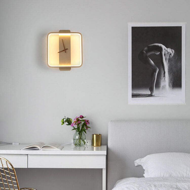 Stylish Round Clock LED Wall Light