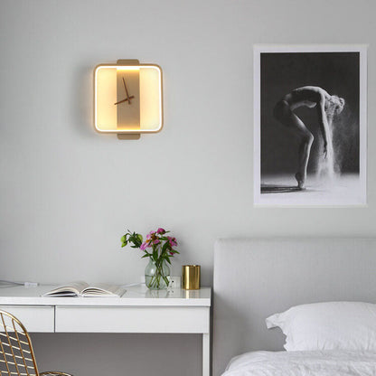 Stylish Round Clock LED Wall Light
