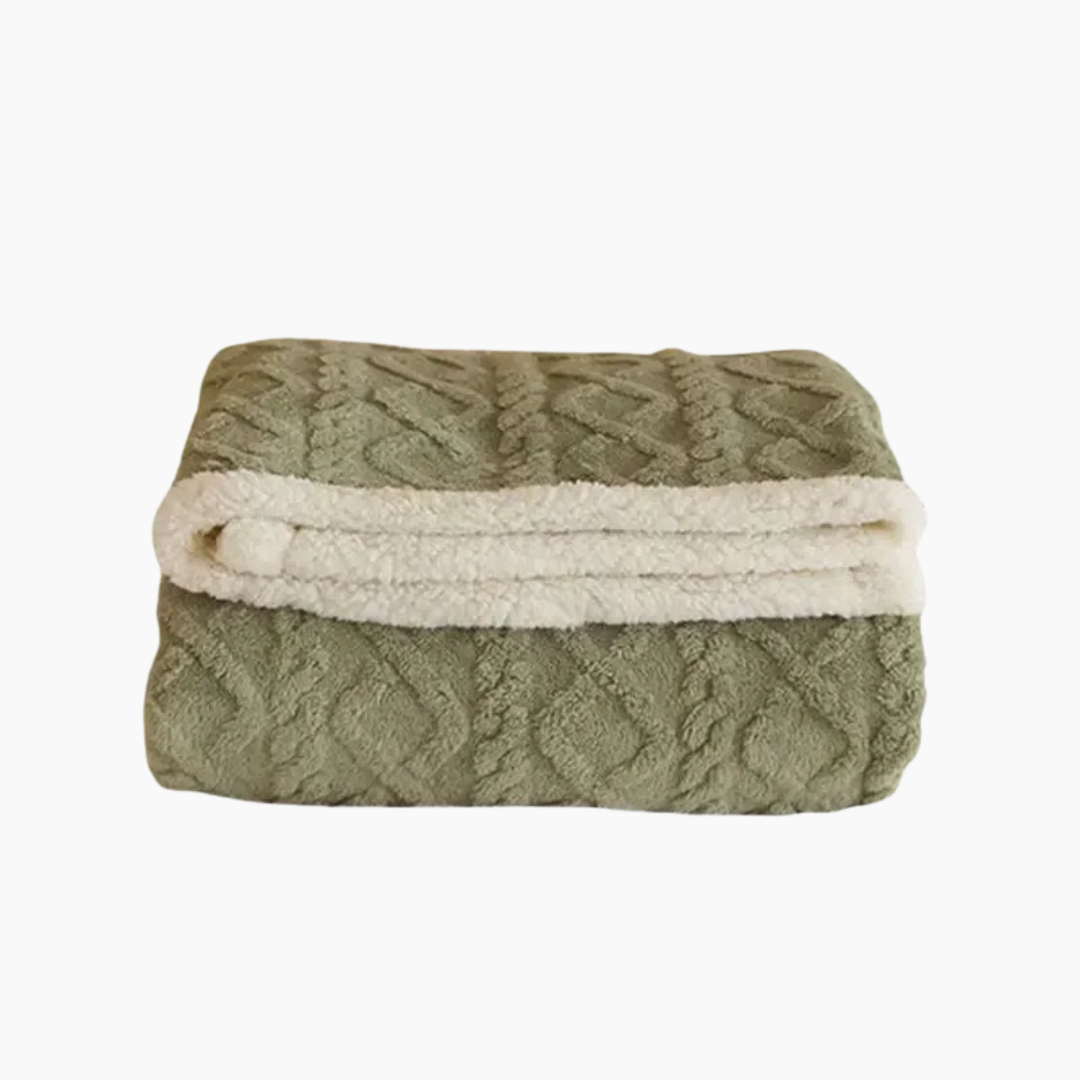Plush Cozy Fleece Throw Blanket for Bed and Living Room