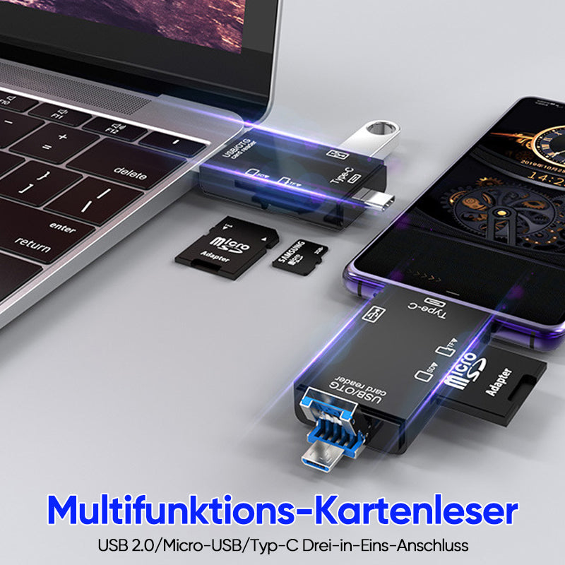 Multi-Function 6-in-1 Memory Card Reader
