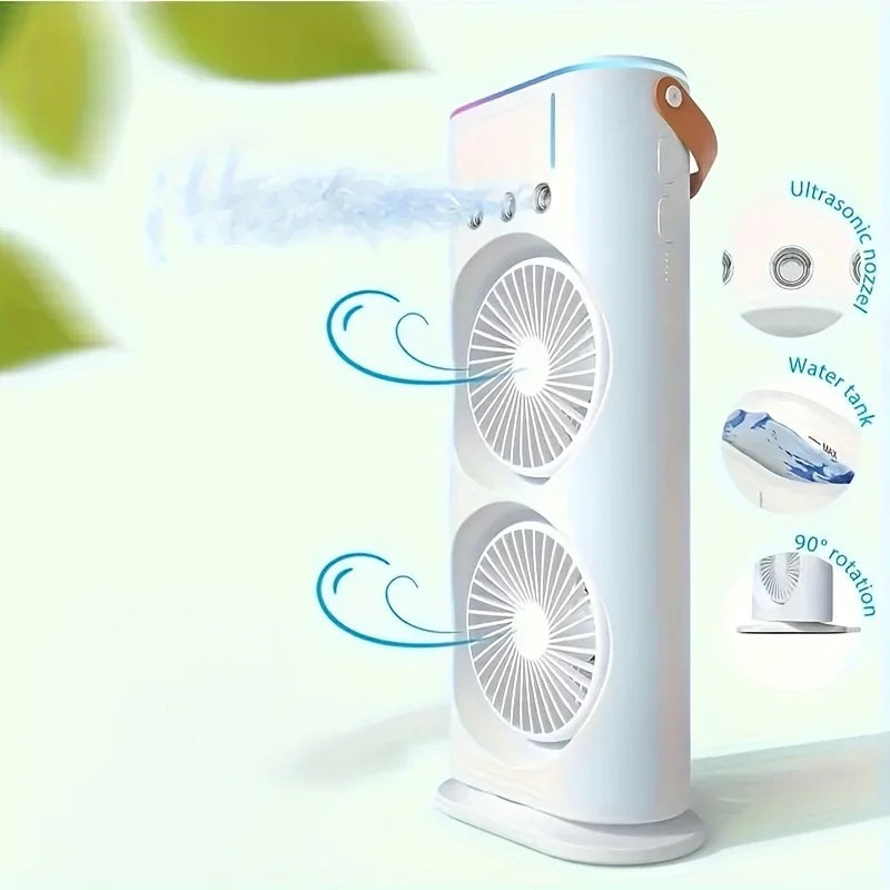 Compact Dual Cooling Air Conditioner Fan