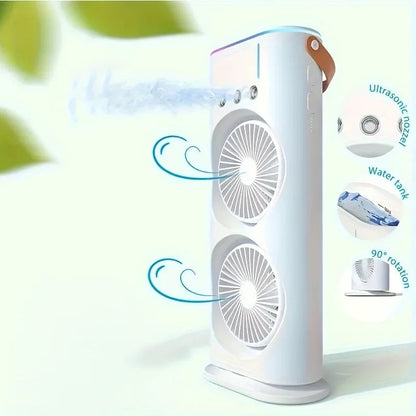 Compact Dual Cooling Air Conditioner Fan