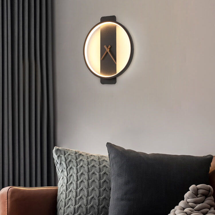 Stylish Round Clock LED Wall Light