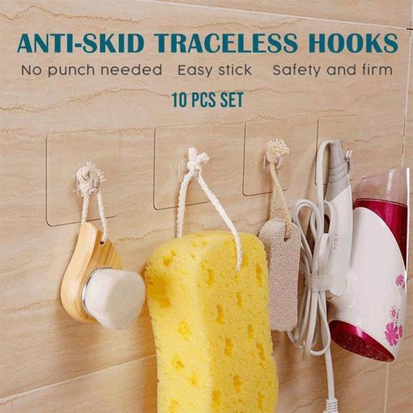 Strong Adhesive Removable Wall Hooks (20 Pack) - Befez