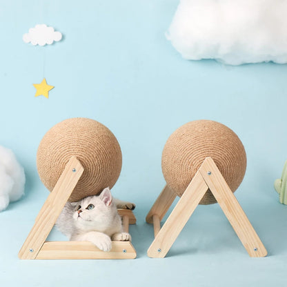 Natural Fiber Cat Scratcher Ball Toy