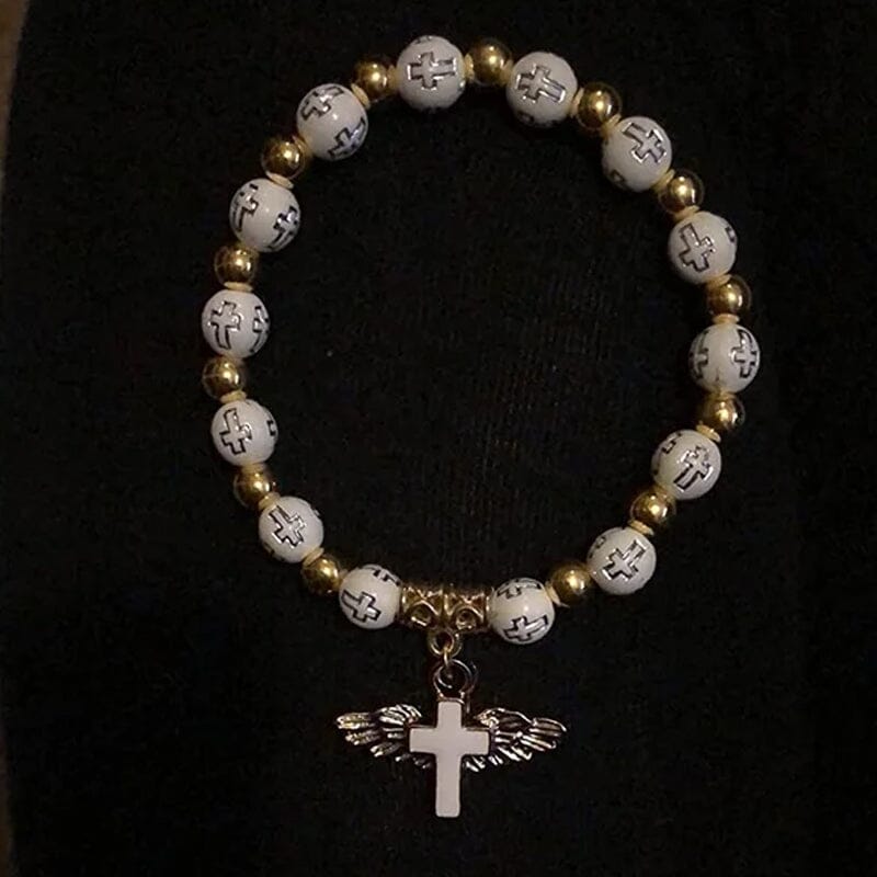 Delicate Wing Shaped Cross Necklace
