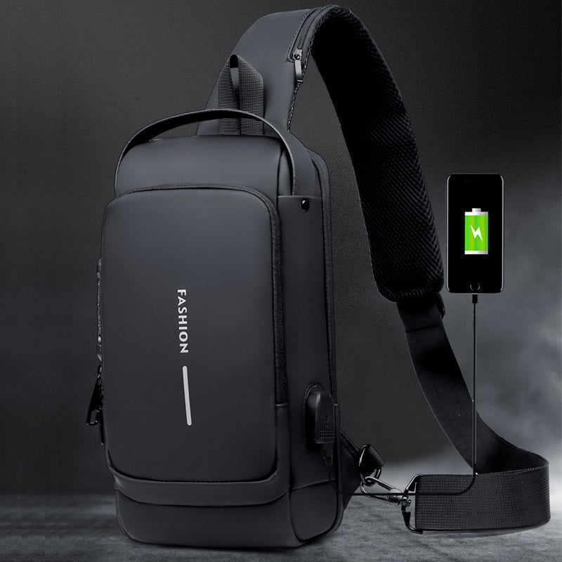 Secure USB Charge Crossbody Athletic Backpack Bag