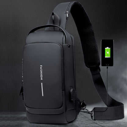 Secure USB Charge Crossbody Athletic Backpack Bag
