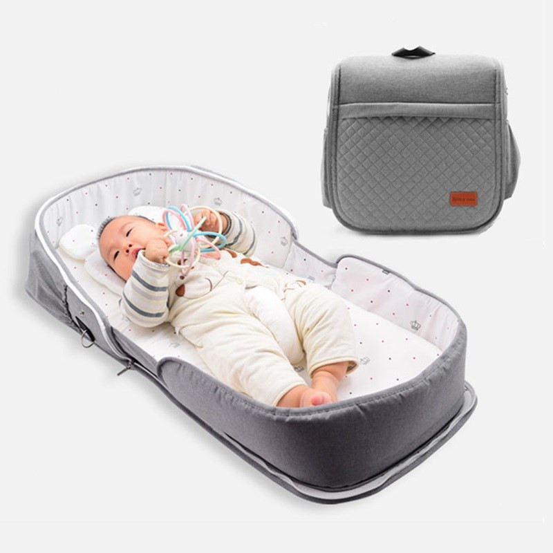 Baby Portable Travel Bed with Diaper Bag