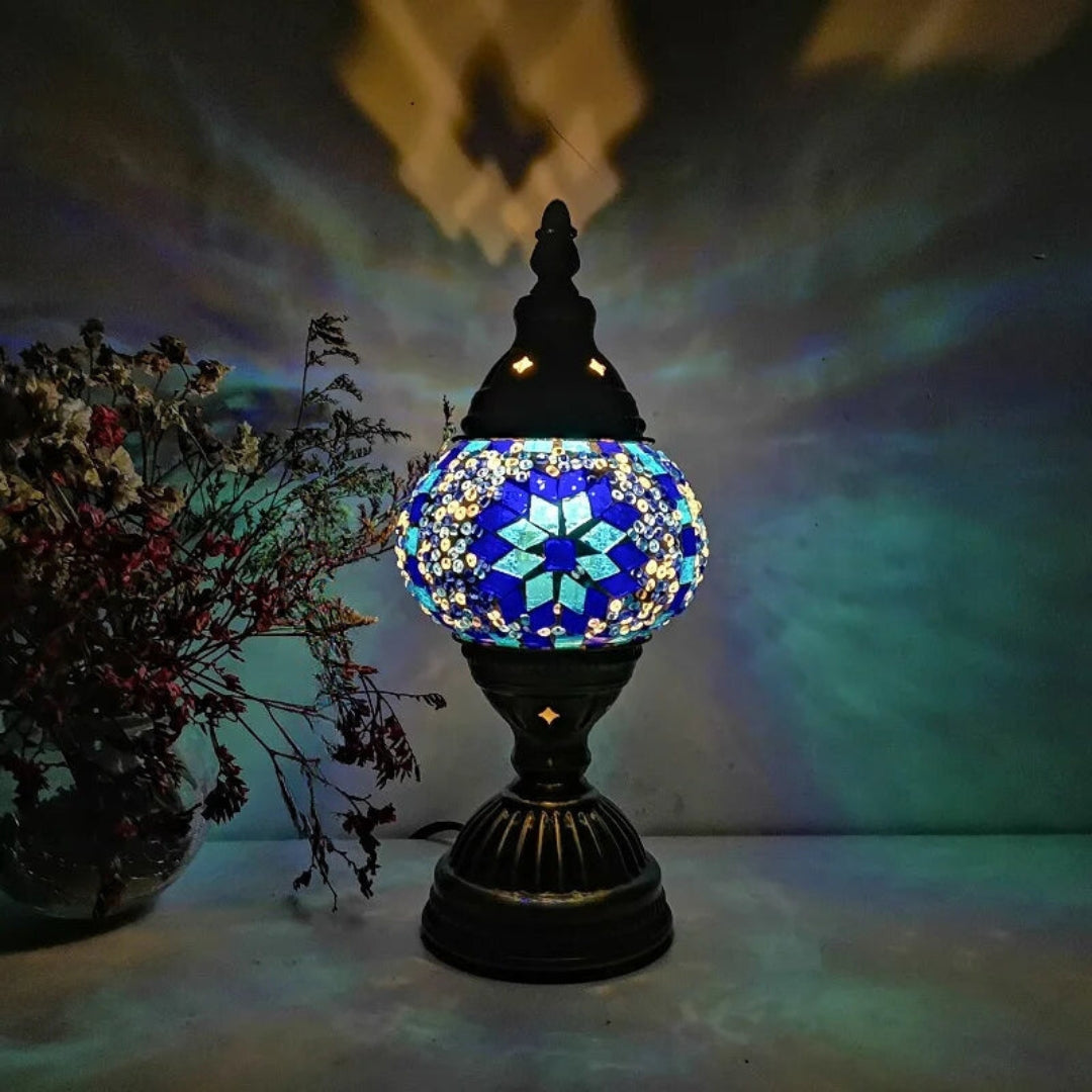 Vibrant Multicolor Glass Table Lamp