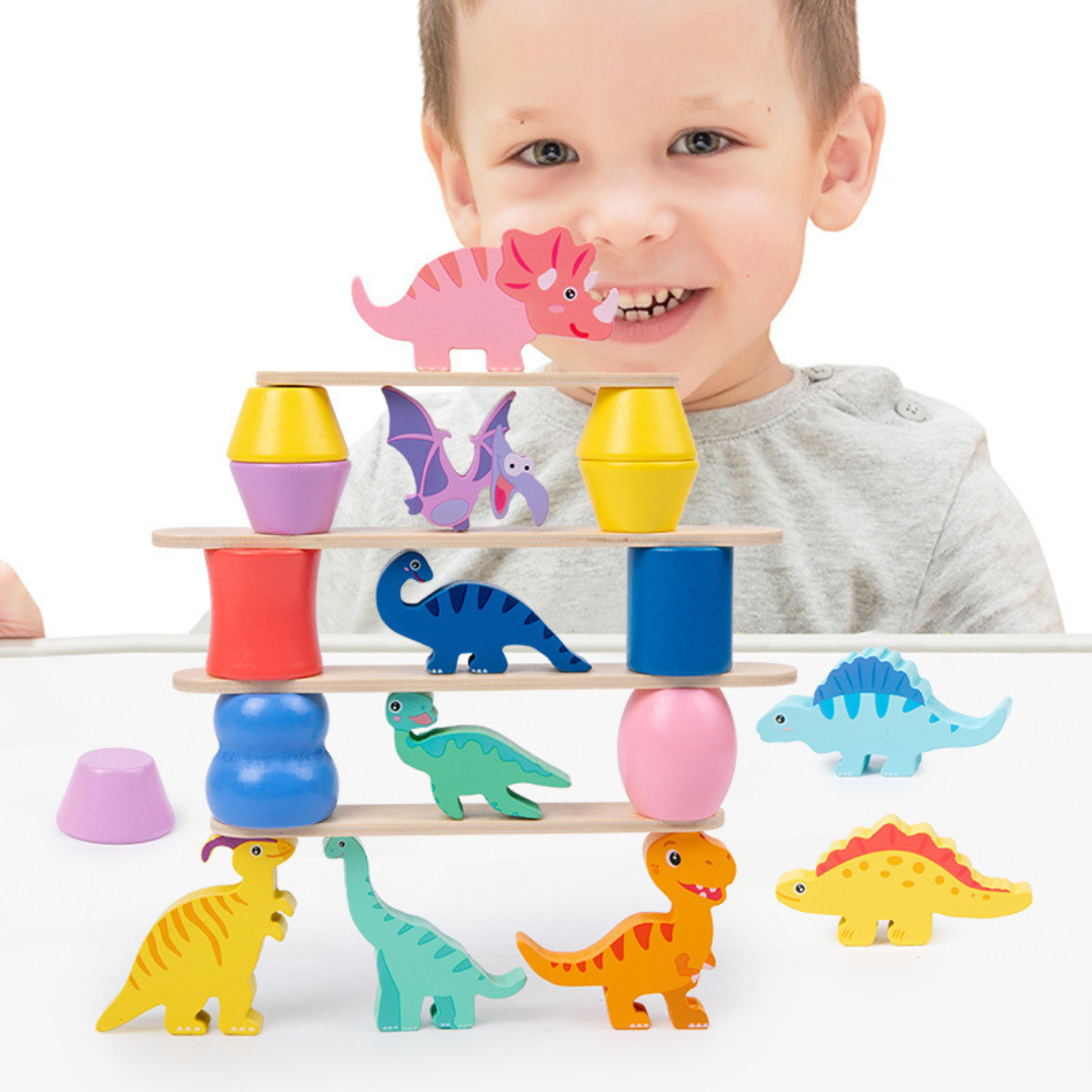 Educational Dino Block Stacking Toy - Befez