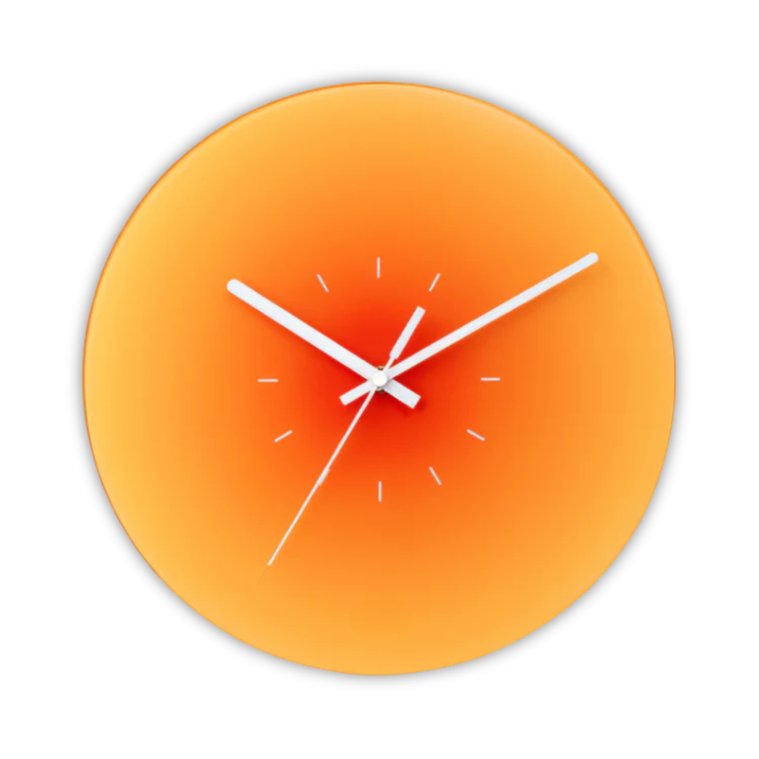 Stylish Round Glass Wall Clock - Befez