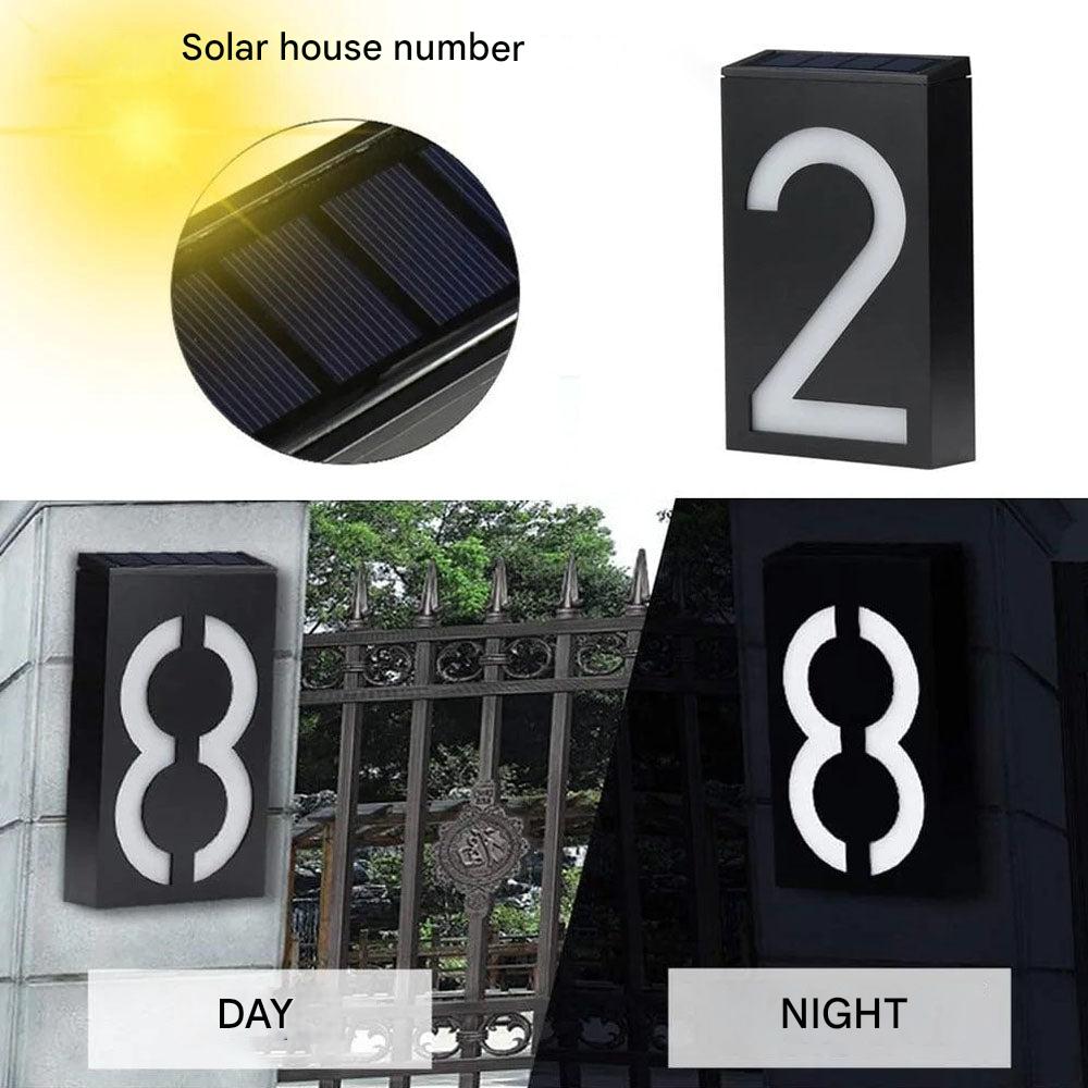 Befez Solar Powered House Number Sign