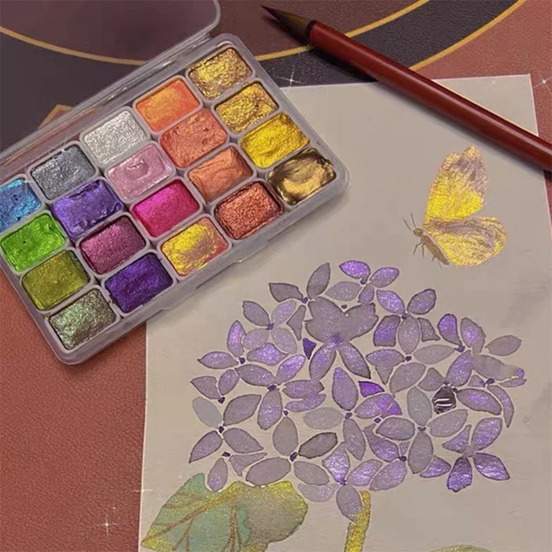 Vibrant 20 Color Watercolor Art Set