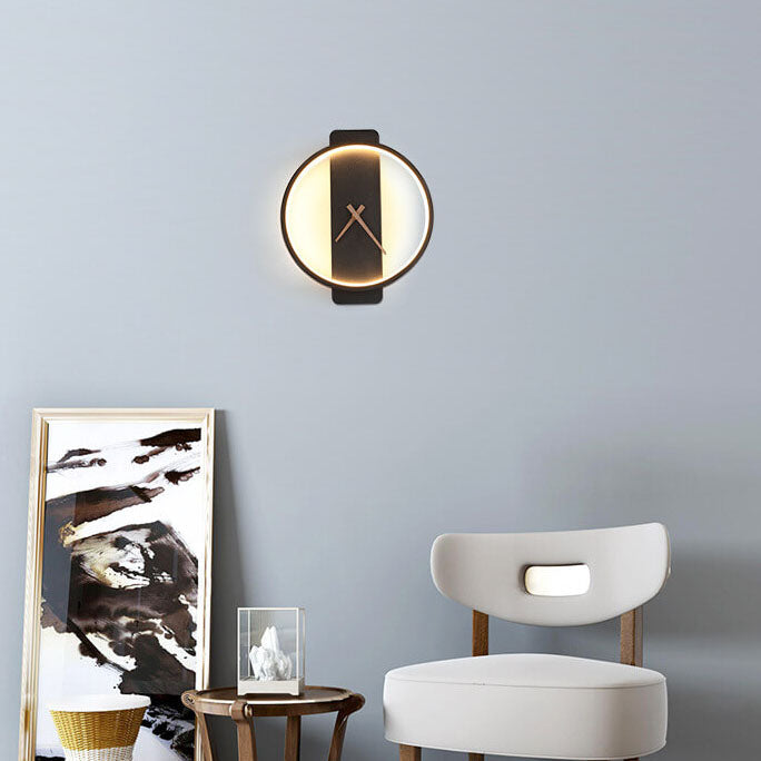 Stylish Round Clock LED Wall Light - Befez