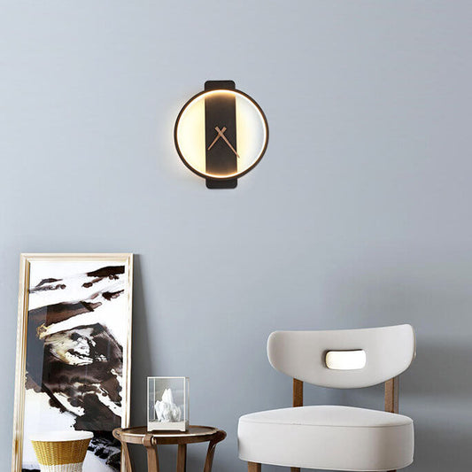 Stylish Round Clock LED Wall Light - Befez