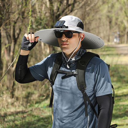 Waterproof Outdoor Fishing Cap with Solar Fan