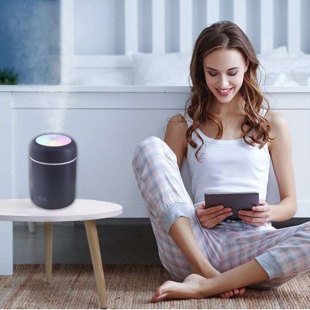 Compact Air Purifier Humidifier for Allergy Relief