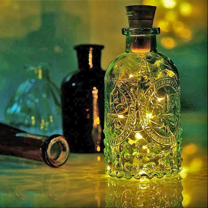 Colorful Glass Bottle Lanterns