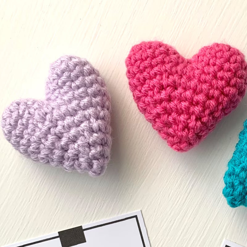 Cute Handmade Crochet Heart Pocket Token
