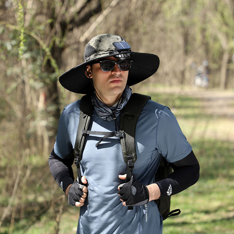 Waterproof Outdoor Fishing Cap with Solar Fan