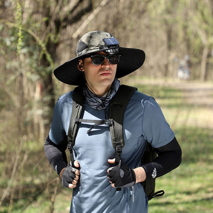 Waterproof Outdoor Fishing Cap with Solar Fan