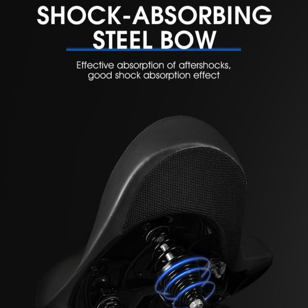 Big Bike Seat With Cushioned Pad and Waterproof Cover