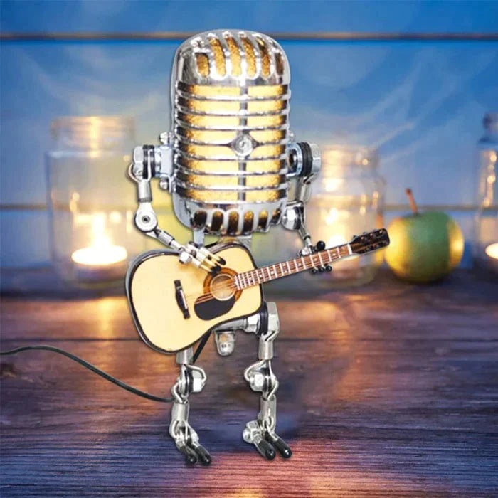 Vintage Style Microphone Robot Toy