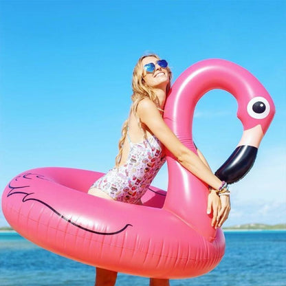 Fun Pink Flamingo Pool Float Ring - Befez