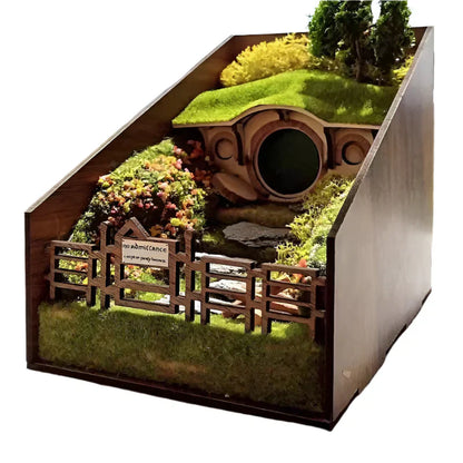 Unique Wooden Book Stands with Mini Scene Design