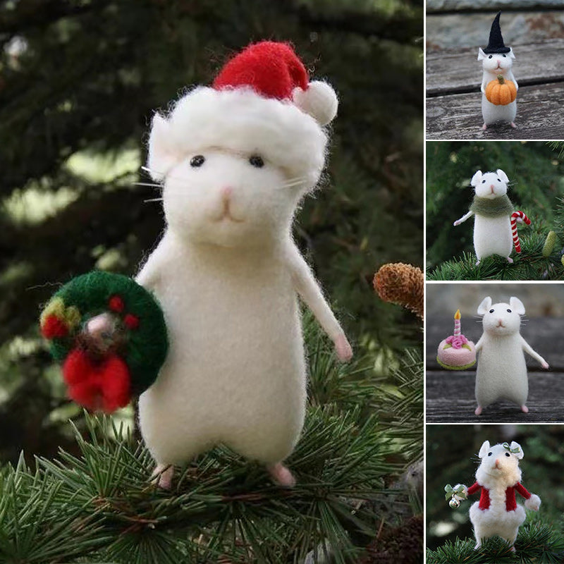 Spooky Felt Rat Decor Ornament