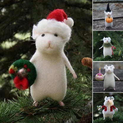 Spooky Felt Rat Decor Ornament